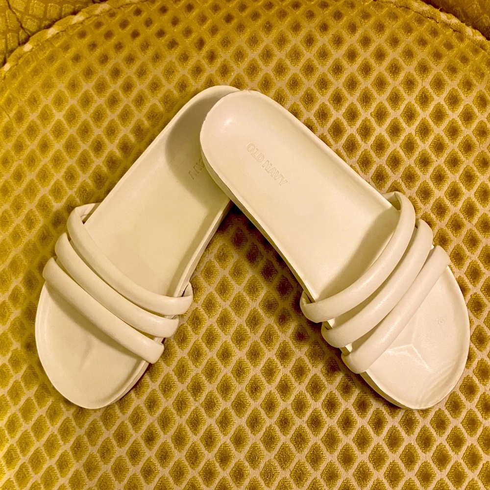 Old Navy White  Double Strap Sandals NWOT